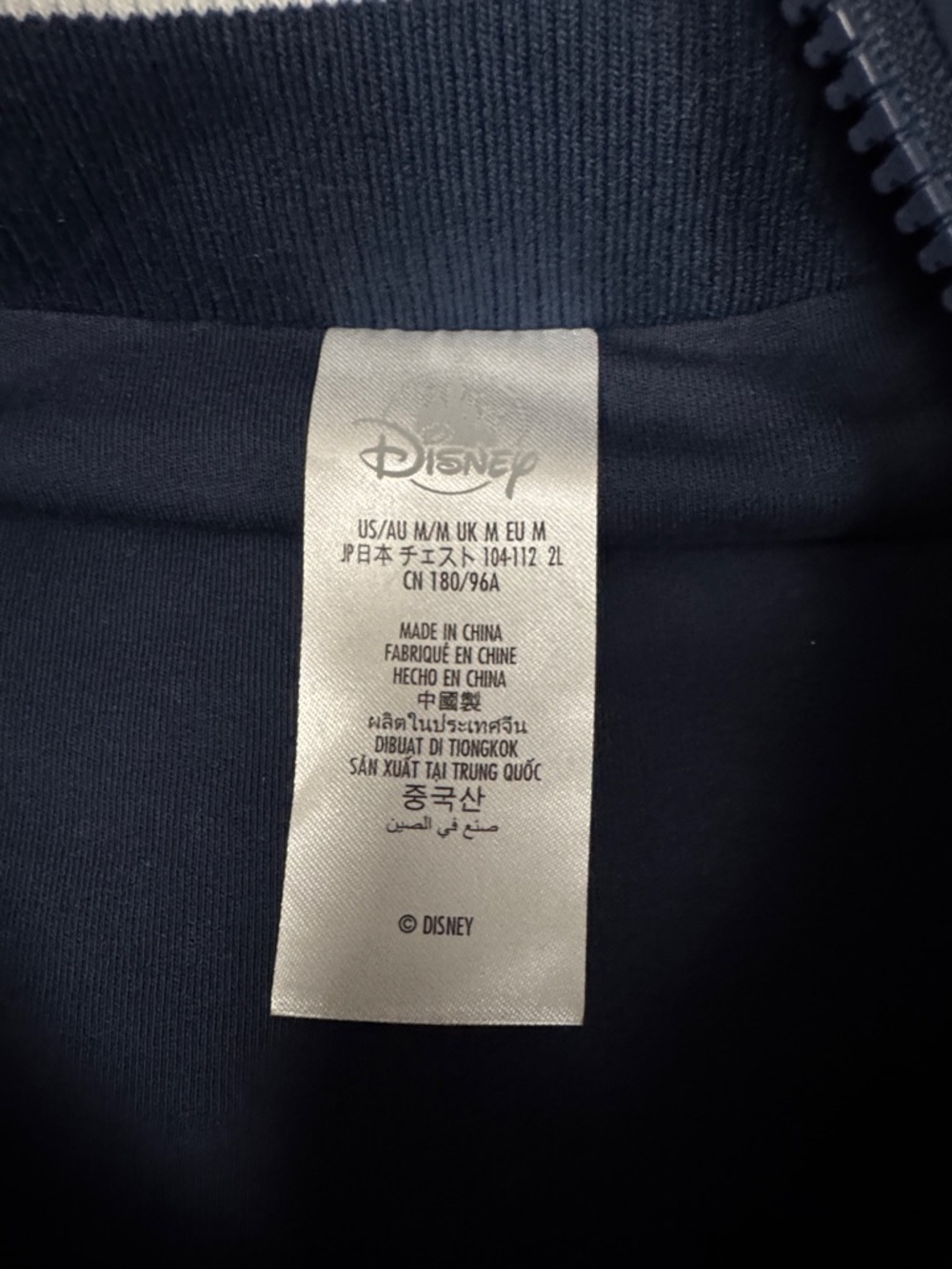 Navy Mickey Mouse Zip-Front Bomber Jacket - Picture 3 of 5
